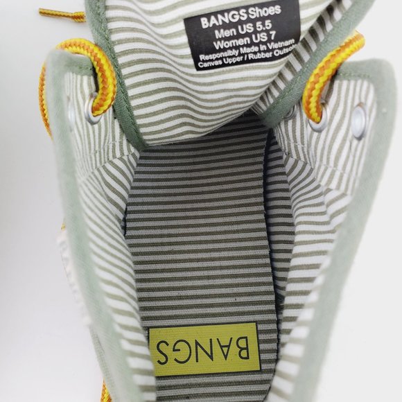 Bangs, Sage Green Ambassador High Tops, Unisex, Mens 5.5 W/7 - Picture 10 of 10